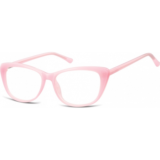 Okulary oprawki korekcyjne Kocie Oczy zerówki Sunoptic CP129B różowe